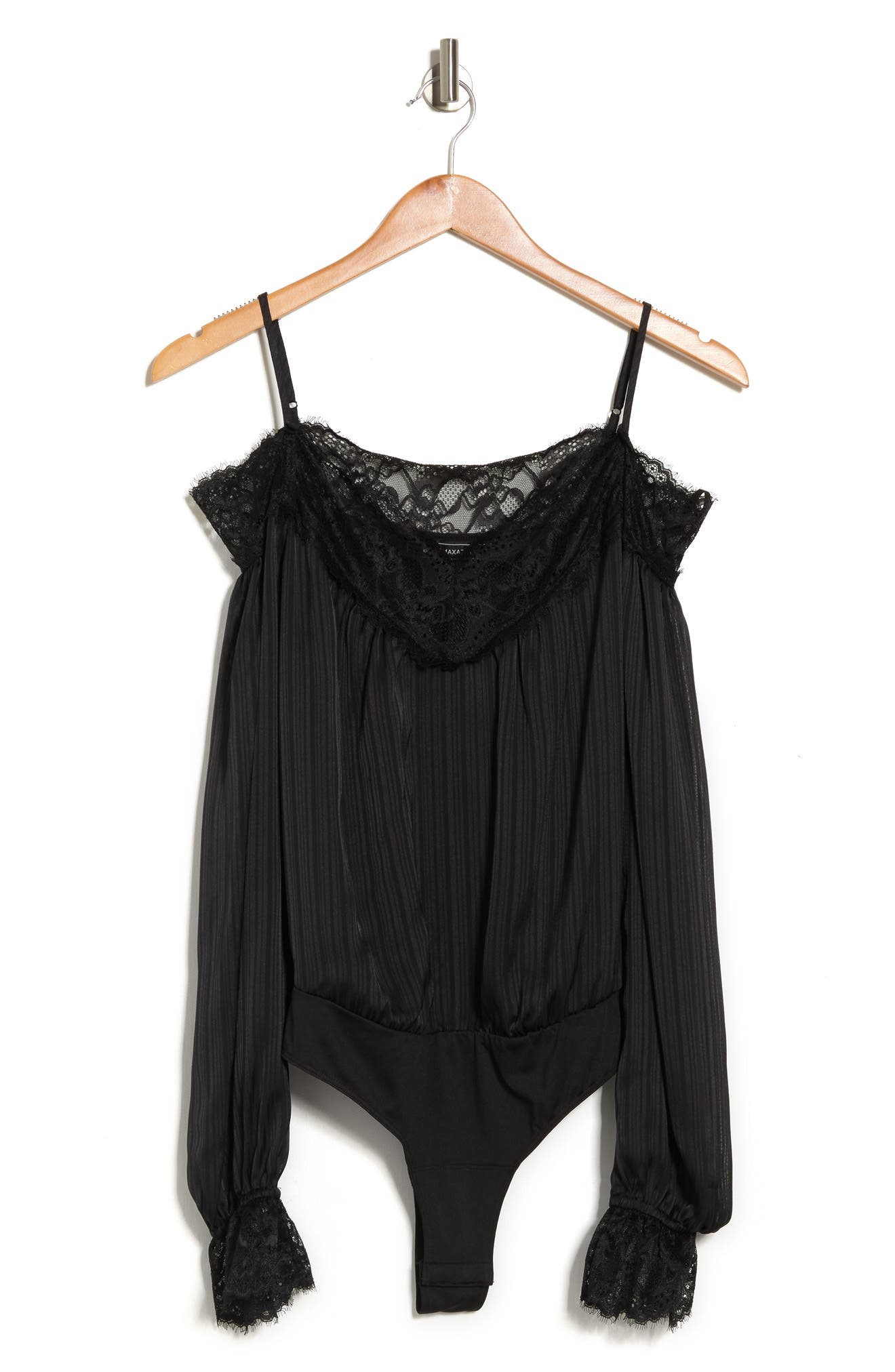 BCBGMAXAZRIA Womens Cold-Shoulder Velvet Bodysuit BCBGMAXAZRIA Womens Cold-Shoulder Velvet Bodysuit